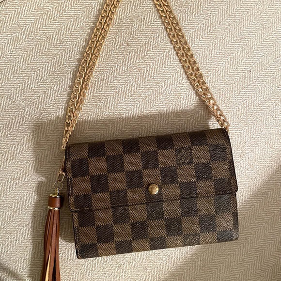 LOUIS VUITTON Authentic Damier Ebene Tri~Fold Clutch/Wallet - Picture 2 of 7